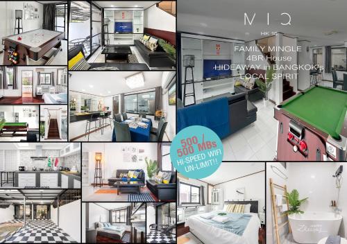 Samsen Nok Villa | MIQ HK16 - 3BR Huai Khwang MRT with Pool Table near Jodd Fair