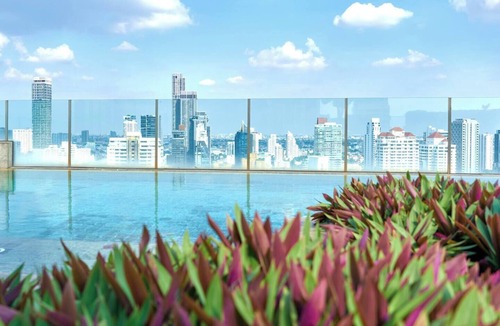 Asoke Condo | KingBed-5min»Metro-HighFloor-Kitchen-Gym-500Mbps - Apartment