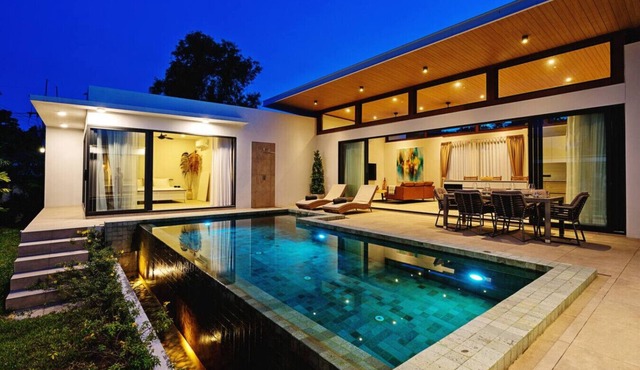 Modern 3-bedroom private pool villa with sun terrace near Fisherman`s Village, Bophut, Koh Samui in Bo Put