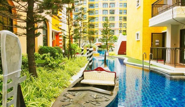 Venetian Resort Pattaya - Quiet Oasis - Huge Waterpark, Gym, Sauna & Kids Playground in Jomtien Beach
