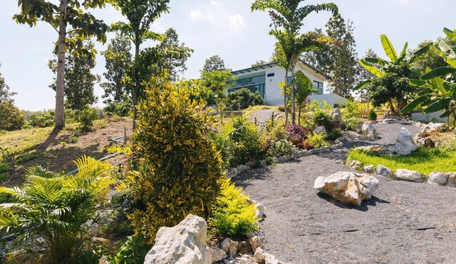 Zen Garden House Cozy Living Room Relaxing Greetings Garden in หางดง