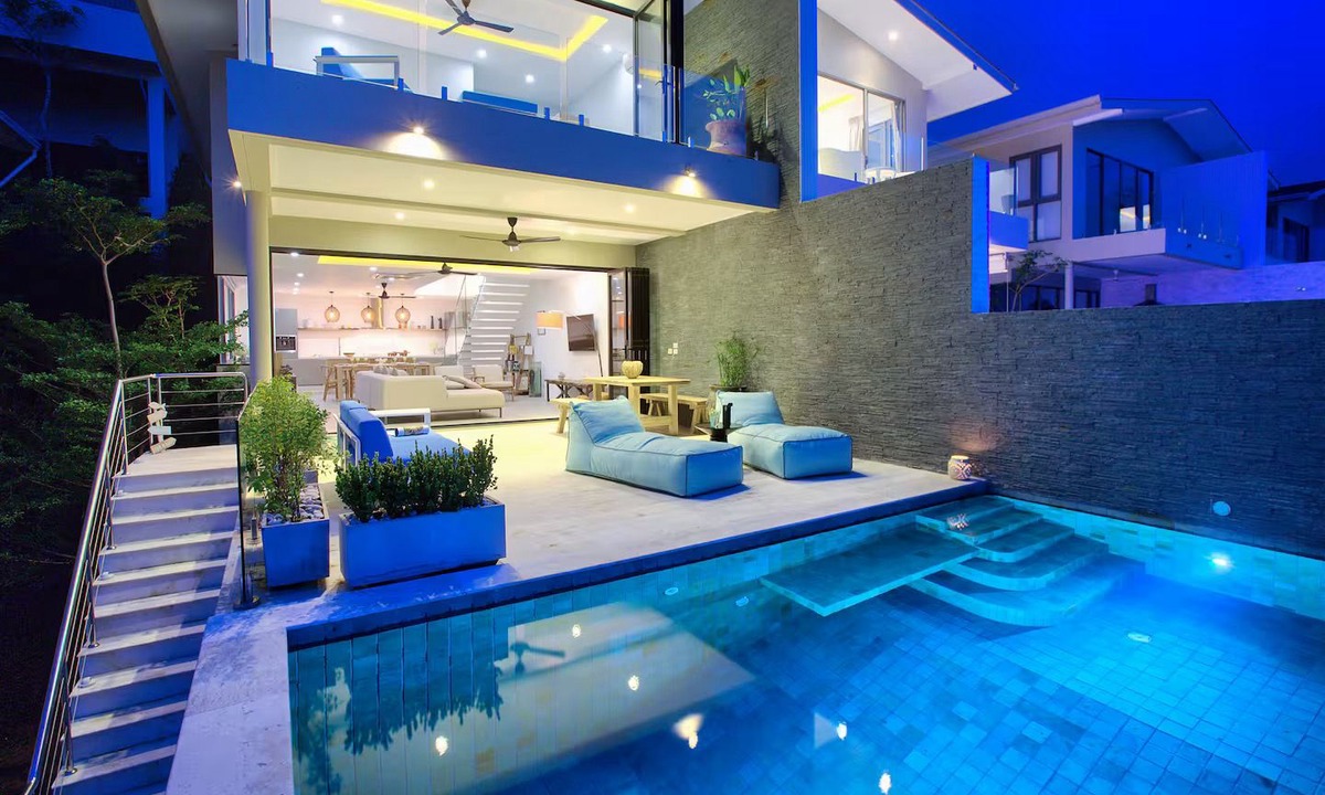 Plai Laem Resort | "Villa by the Bay" with panoramic view of Samrong Bay and Koh Phangan island.