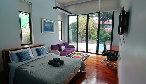 Signature Double Room, Patio, Pool View