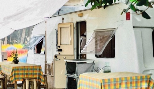 Classic Mobile Home, Balcony, Beach View