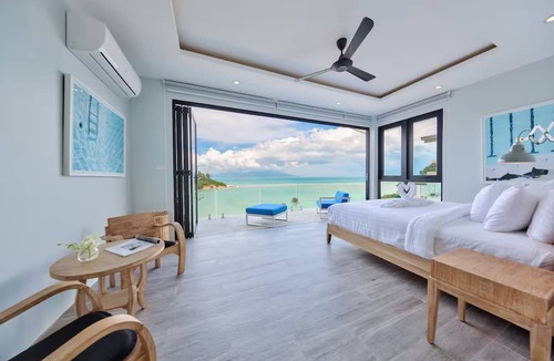 Plai Laem Resort | "Villa by the Bay" with panoramic view of Samrong Bay and Koh Phangan island.
