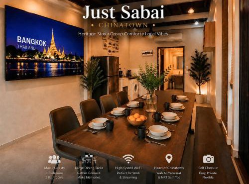 Just Sabai - 3BR Heritage House in Chinatown in Bangkok